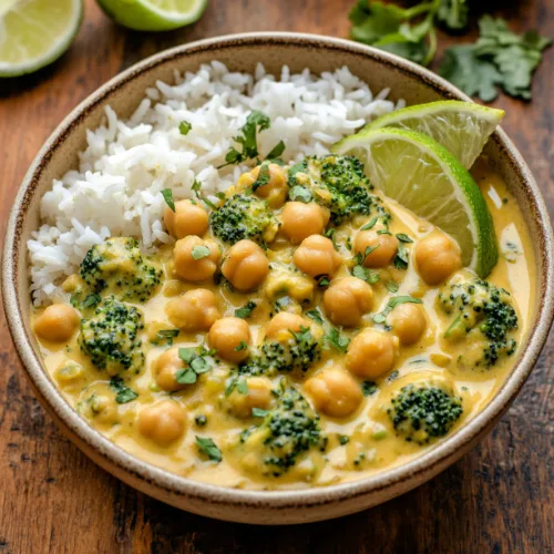 Chickpea and Broccoli Coconut Curry