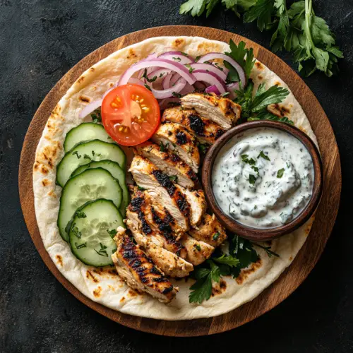 Grilled Chicken Gyros with Tzatziki