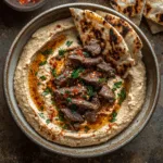 Spiced Beef with Hummus & Grilled Pita