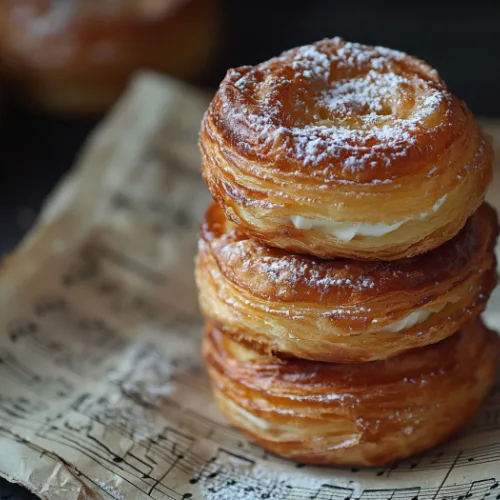 Mille-feuille d'Arlette à la Vanille et au Praliné