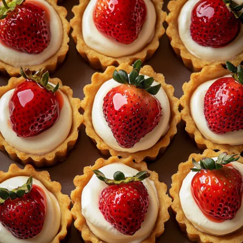 Mini Strawberry Cream Tarts