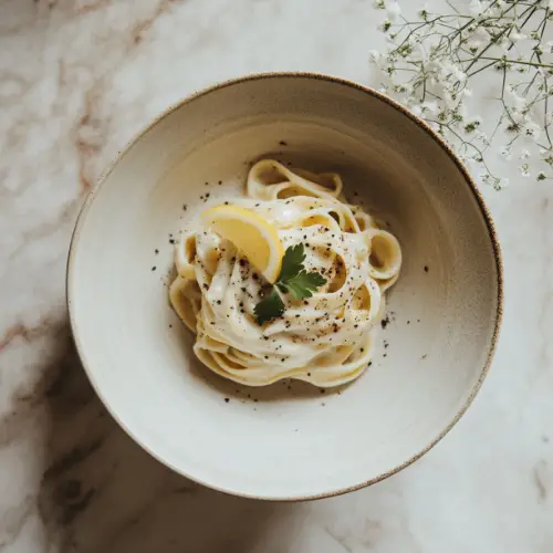 Lemon Cream Fettuccine