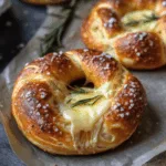 Cheese-Stuffed Soft Pretzels with Sea Salt and Rosemary