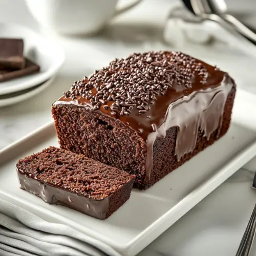 Double Chocolate Fudge Loaf Cake