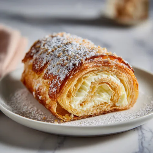 Vanilla Cream–Filled Puff Pastry Rolls