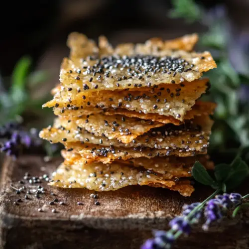 Savory Parmesan Chia Seed Crackers