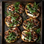 Mini Prosciutto & Arugula Flatbread Pizzas