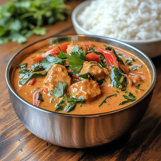 Thai Red Curry with Chicken & Spinach