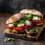 Tomato, Burrata & Pesto Ciabatta Sandwich