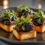 Wagyu Toast with Black Truffle Mushrooms & Caviar