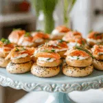 Mini Bagel Bites with Smoked Salmon & Chive Cream Cheese