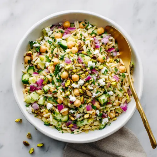 Mediterranean Orzo and Chickpea Salad