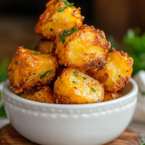 Cheddar Garlic Potato Bites