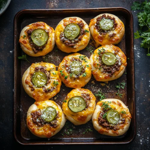 Savory Cheeseburger Pizza Rolls