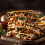 Grilled Veggie & Mozzarella Quesadilla Stack