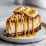 Caramel Banana Peanut Cheesecake