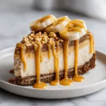 Caramel Banana Peanut Cheesecake