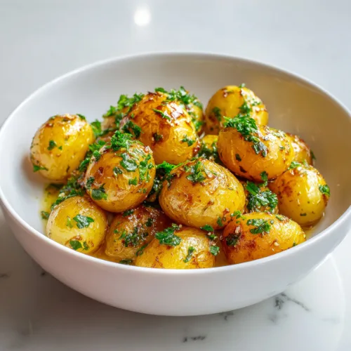 Garlic Butter Roasted Baby Potatoes