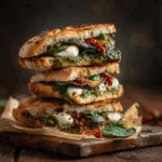 Grilled Eggplant & Mozzarella Ciabatta Sandwich