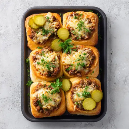 Cheesy Beef Pizza Rolls