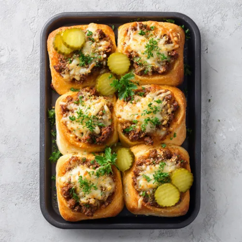 Cheesy Beef Pizza Rolls