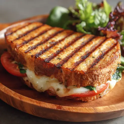 Tomato & Mozzarella Panini with Basil
