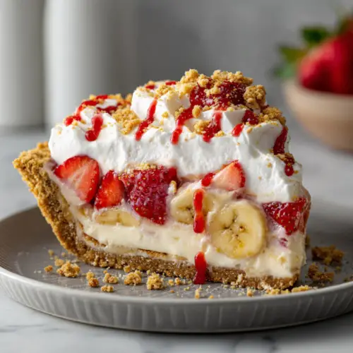 Strawberry Banana Cream Pie