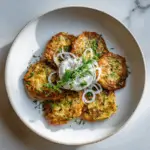 Crispy Zucchini & Herb Fritters with Garlic Yogurt Sauce 3 Crispy Zucchini & Herb Fritters with Garlic Yogurt Sauce