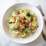 Creamy Zucchini and Broccoli Pasta with Bacon 3 Creamy Zucchini and Broccoli Pasta with Bacon