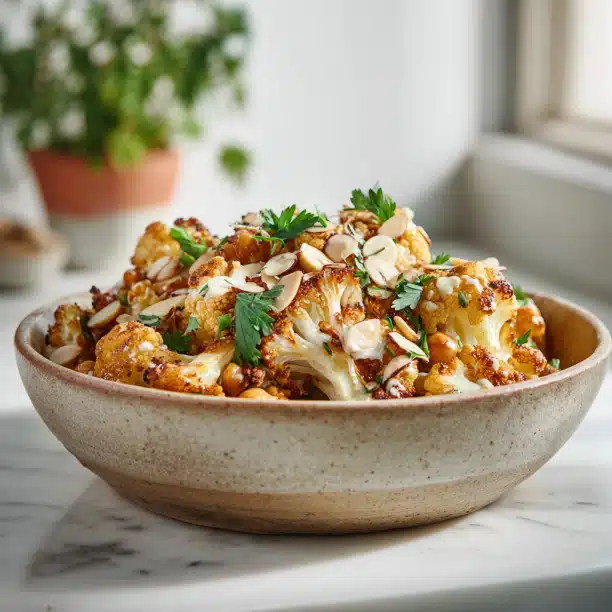 Roasted Cauliflower & Chickpea Bowl with Honey‑Tahini Glaze
