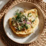 Herbed Broccoli & Red Onion Omelette