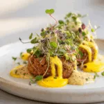 Crispy Chickpea Cakes with Lemon Tahini Drizzle