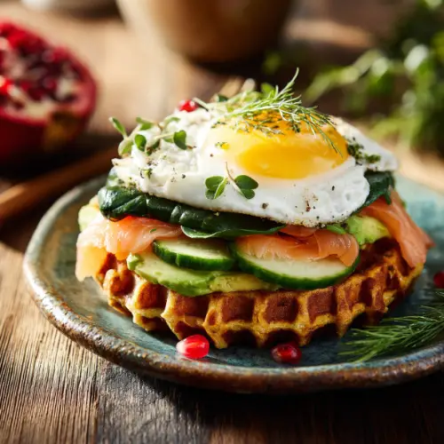 Savory Sweet Potato Waffle Breakfast Sandwich
