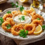 Crispy Fried Calamari with Lemon Garlic Aioli