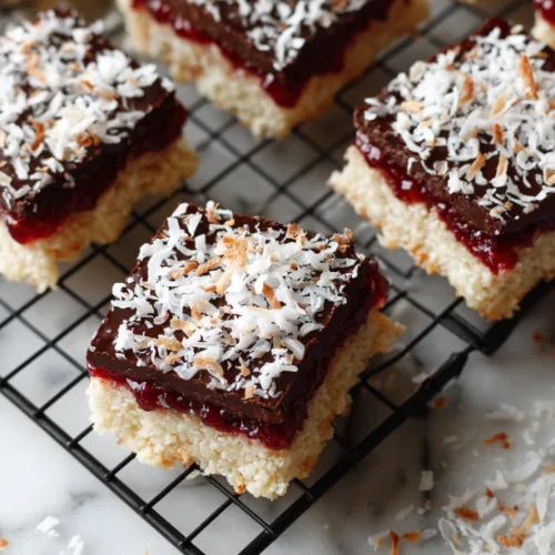 Chocolate Raspberry Coconut Bars