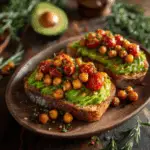 Avocado Toast with Roasted Chickpeas and Cherry Tomatoes 3 Avocado Toast with Roasted Chickpeas and Cherry Tomatoes