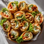 Smoked Salmon & Crispy Chicken Tortilla Pinwheels