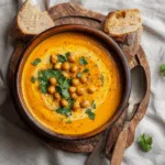 Creamy Moroccan-Spiced Carrot & Chickpea Soup