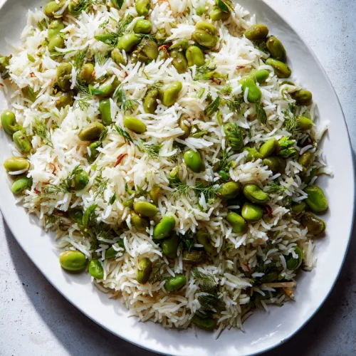 Persian Dill Rice with Fava Beans (Baghali Polo)