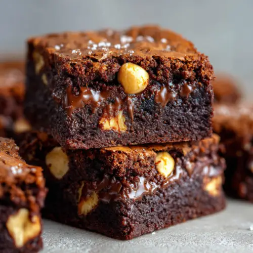 Double Chocolate Hazelnut Brookies