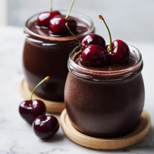 Dark Cherry Chocolate Smoothie Jars