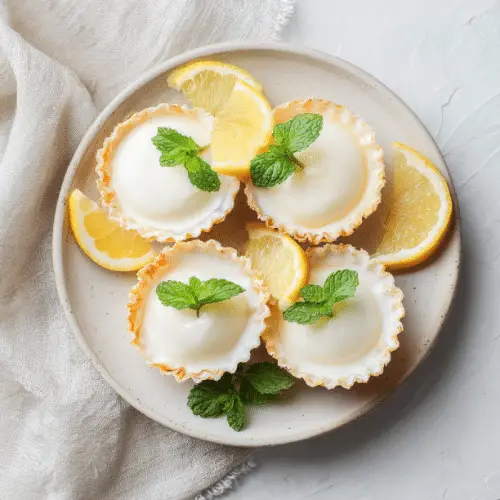 Frozen Lemon Cream Cups