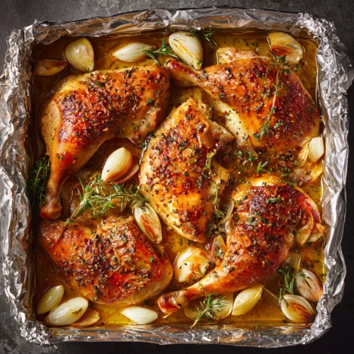 Garlic Herb Roasted Chicken Legs