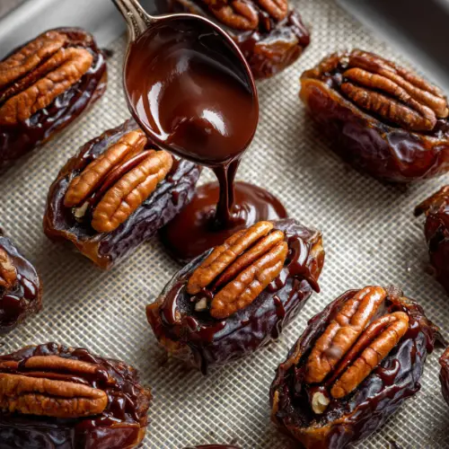 Chocolate Turtle Stuffed Dates