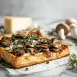 Savory Mushroom & Cheese Puff Pastry Tart