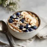 Blueberry Banana Oatmeal Bowl with Almond Butter