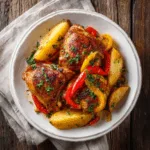 Pan-Seared Chicken Thighs with Peppers and Potatoes