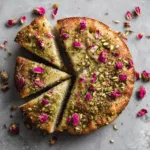 Pistachio Raspberry Rose Cake
