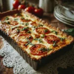 Tomato Mozzarella Tart with Basil