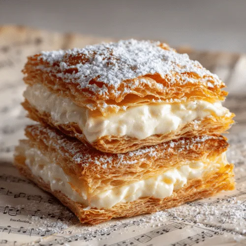 Vanilla Cream Puff Pastry Layers